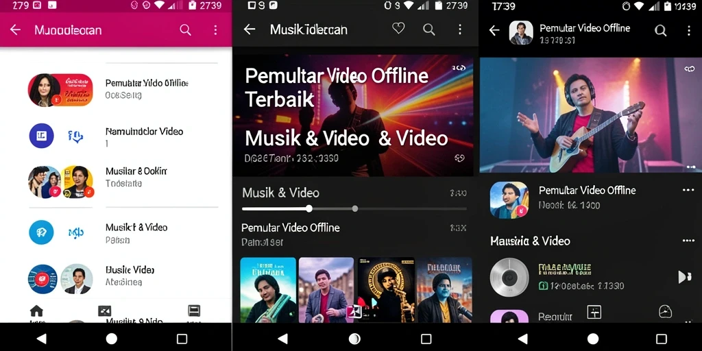 Antarmuka pengguna aplikasi Pemutar Video Offline 2739 yang menarik dan mudah digunakan.