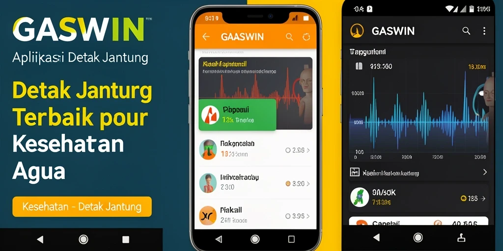 Antarmuka GASWIN yang menarik dan informatif untuk kesehatan detak jantung.