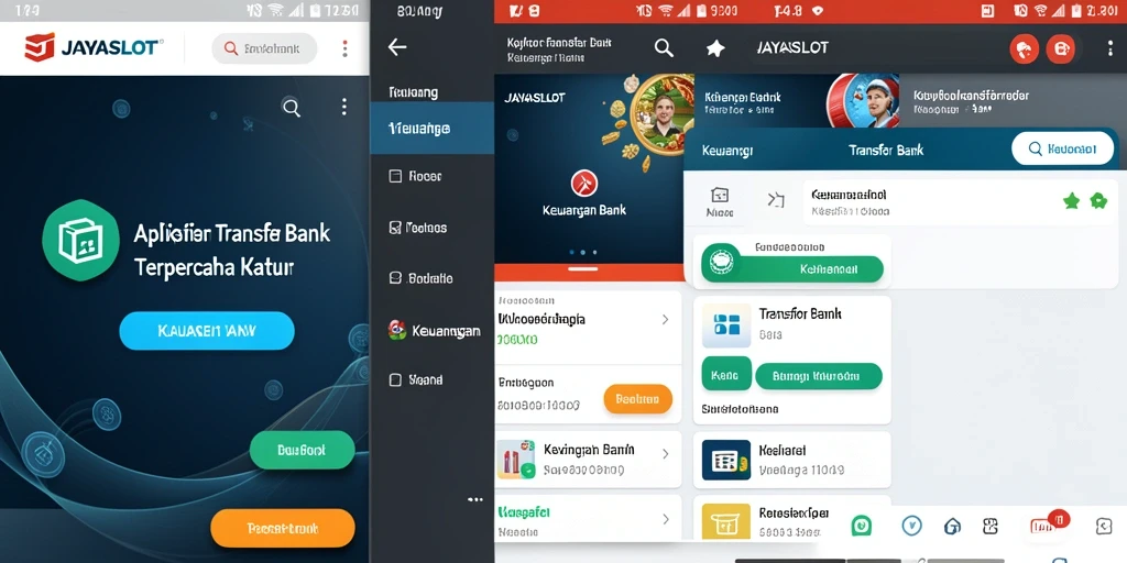 Antarmuka JAYASLOT yang simpel dan fungsional untuk transfer bank.