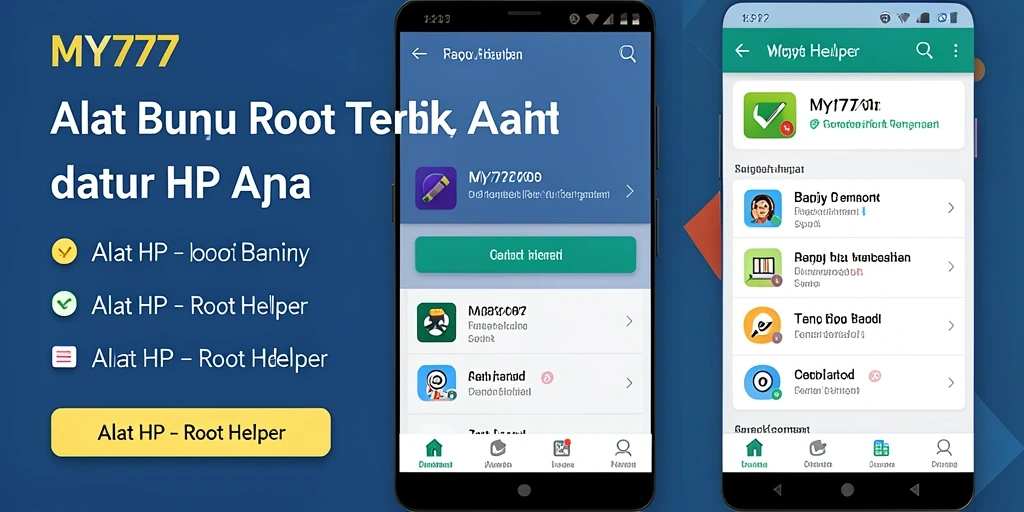 Tampilan antarmuka aplikasi MY777 yang mudah digunakan.