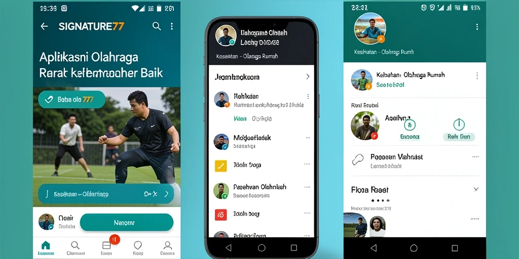 Tampilan antarmuka aplikasi SIGNATURE77 yang modern dan fungsional.