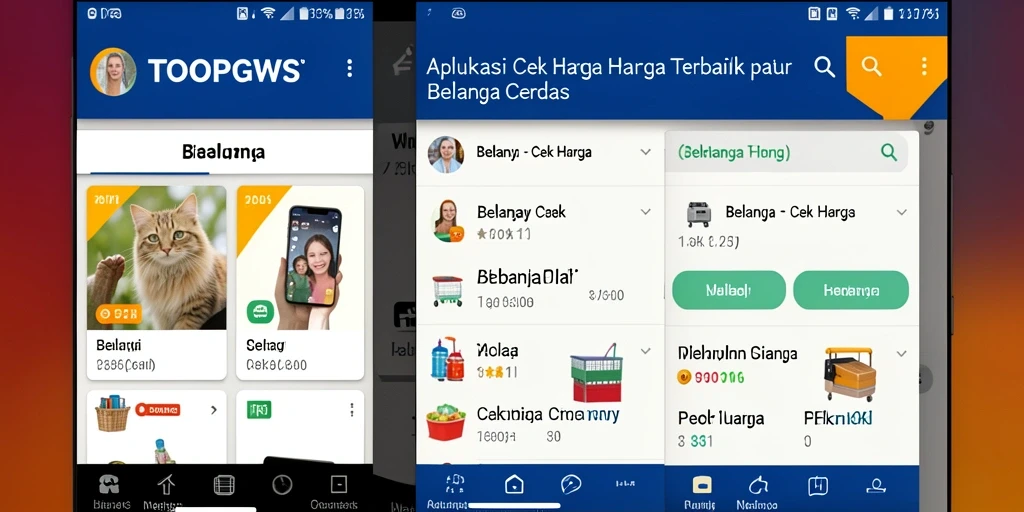 Antarmuka TOOPGWS menampilkan harga terbaik untuk berbagai produk.